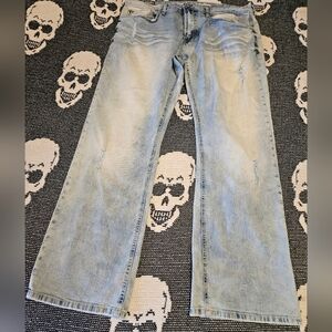 Buffalo David Bitton Blue Straight Denim Jeans